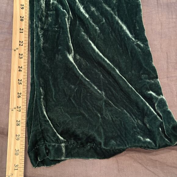 Rachel Antonoff Velvet Jumpsuit Green Flynn Size 10 - Picture 11 of 12